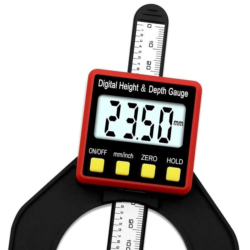 Digital Depth Gauge LCD Height Gauges Calipers With Magnetic Feet For Router Tables Woodworking Meas