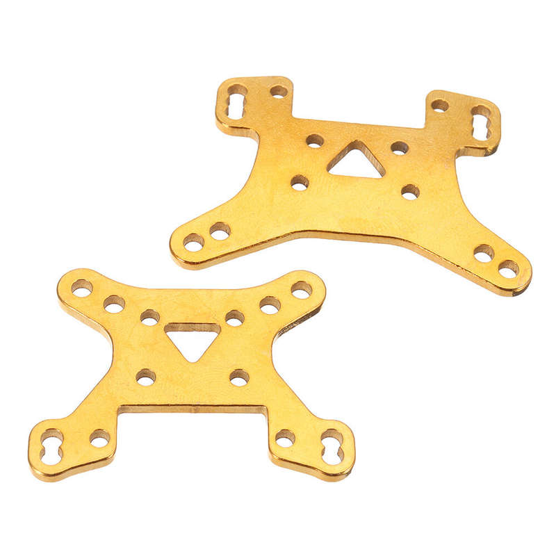 2PCS Wltoys 124017 124019 1/12 RC Car Spare Metal Front Rear Shock Absorber Plate Board 1833 Vehicle
