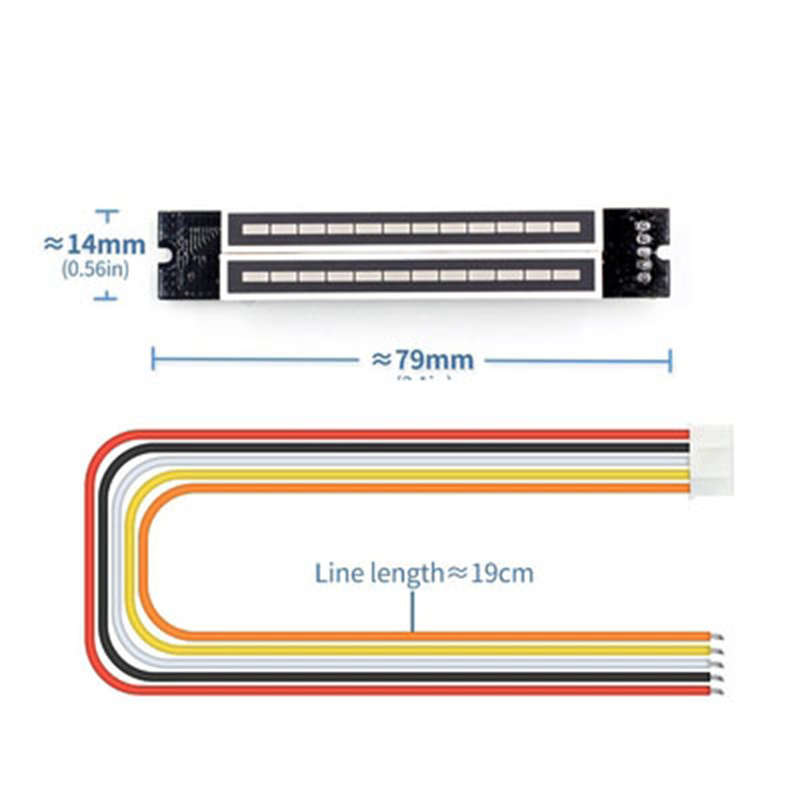Mini Dual 12 Stereo Level Indicator Lamp Kit with Adjustable Speed and Light Compact Size TI Signal