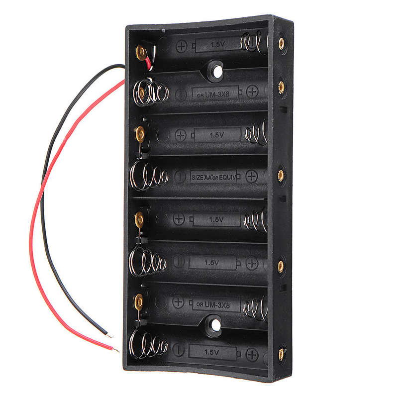 8 Slots AA Battery Box Battery Holder Board for 8xAA Batteries DIY kit Case