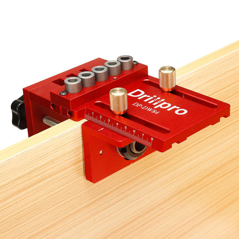 Drillpro 3 in 1 Adjustable Woodworking Doweling Jig Kit Pocket Hole Jig Drilling Guide Locator For F