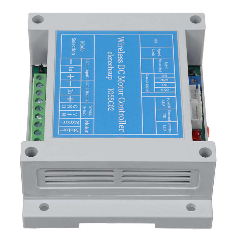 IO55C02 200W 12V 24V DC Motor Drive Module 433M Wireless Remote Control Forward and Reverse Speed Li