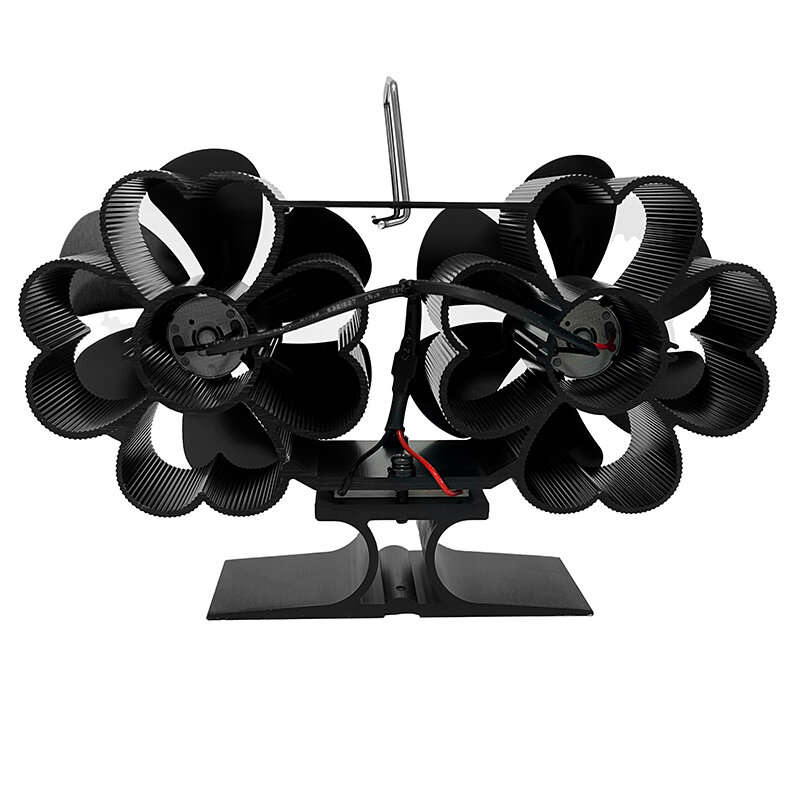 12 Blades Fireplace Fan Heat Powered Stove Eco-Friendly Fan Wood Burn Fan Portable Heater Efficient