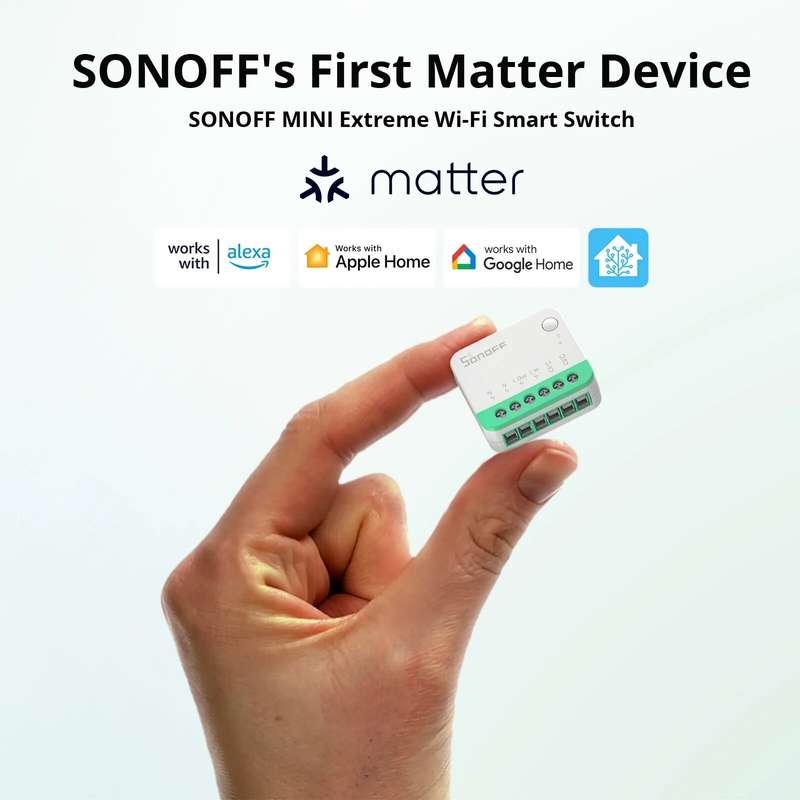 SONOFF MINIR4M MINI Extreme WiFi Smart Home Switch Detach Relay Matter Voice Control with Alexa Goog