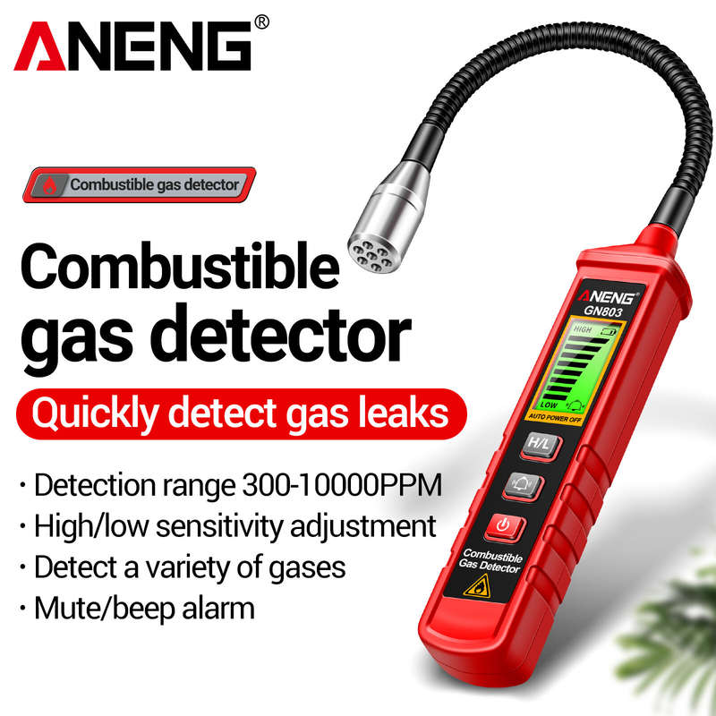 ANENG GN803 Combustible Gas Leak Detector High Sensitivity 300-10000PPM Alcohol Ethanol Detection Ad