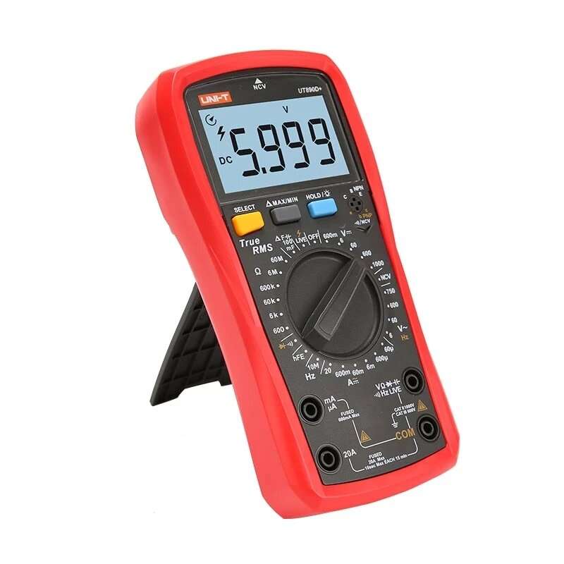 UNI-T UT890D+ True RMS Digital Multimeter Manual Range AC DC Current Voltage Frequency Capacitance T