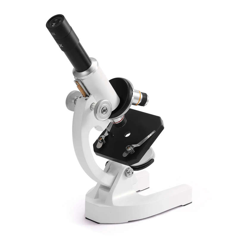 Monocular Digital Optical Microscope 64X-2400X with Adjustable Zoom Phone Holder Design Fill Light C