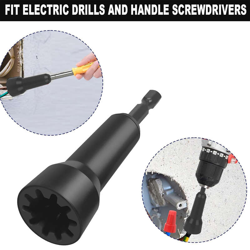 Universal Wire Twisting tool Nut Driver High-Density Polymer Fits Most Drills Best Tool for DIY Home