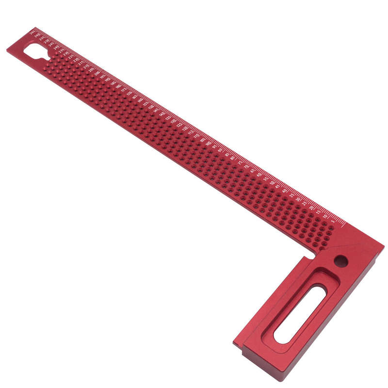 FNICEL 300mm Woodworking Scriber Precision Woodworking Square Aluminum Framing & Mitre Square L-type