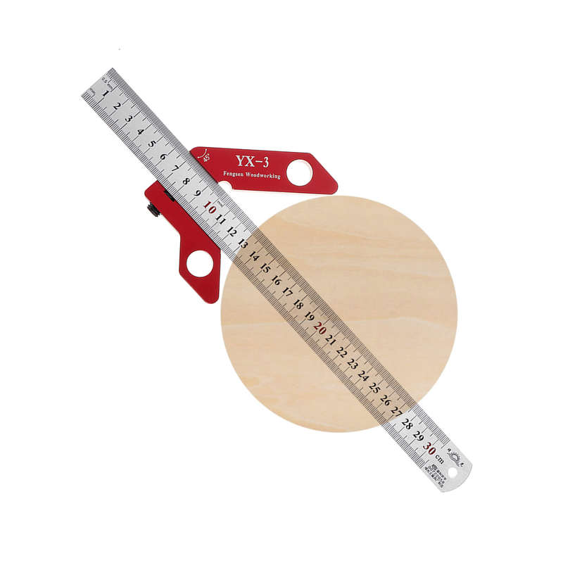 YX-3 300mm Woodworking Square Center Scriber Center Finder 45 90 Degrees Angle Line Scriber Marking