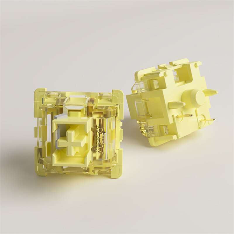 45pcs/Pack Akko V3 Pro 5 Pin Cream Yellow Switches 50gf Dustproof Stem Linear Switch Compatible with