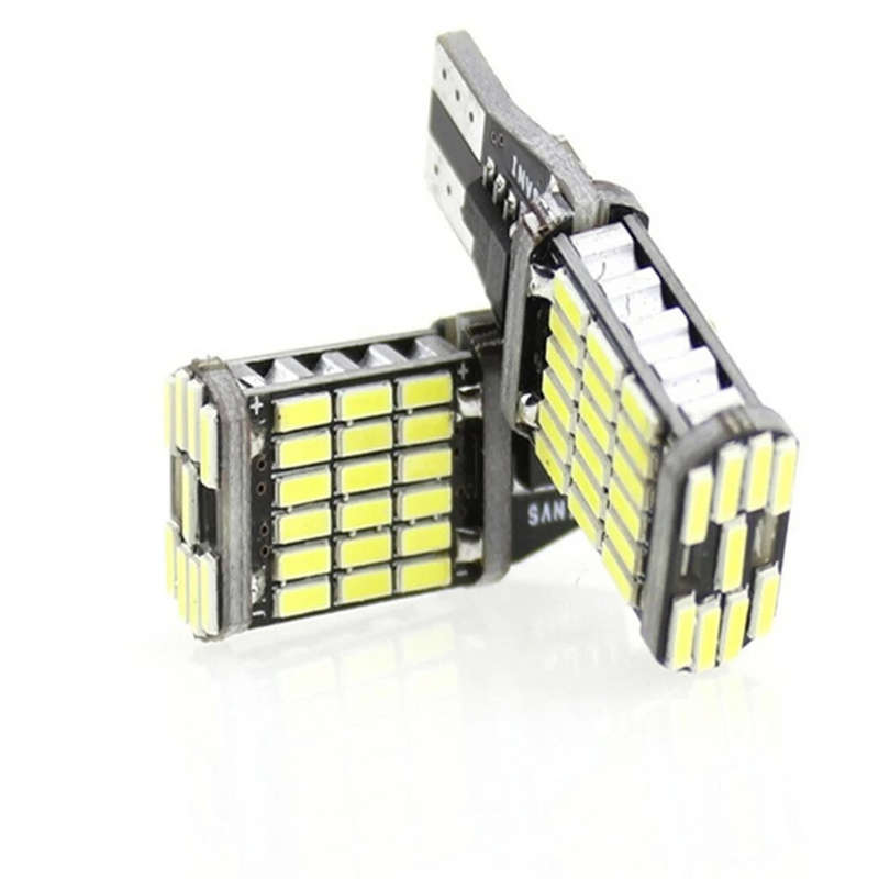 4-Pack Super Bright T15 4014 45-SMD LED Car Reverse Lights Constant Current Decoding Turning Tail Fo