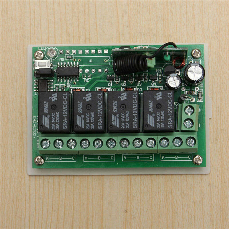 Geekcreit 12V 4CH Channel 315Mhz Wireless Remote Control Switch With 2 Transimitter