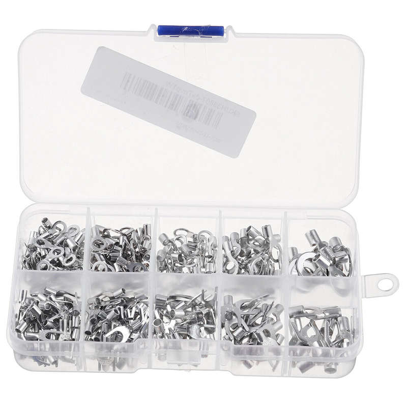 AOQDQDQD 320Pcs Connector Cold Pressed OT/UT Crimp Terminals Copper Nose Wiring Fork Set with Box