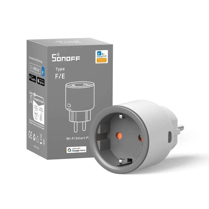 SONOFF S60 Type F/E EU Plug WiFi Socket Smart Home Power Monitor Outlet Overload Protection Timer Sm
