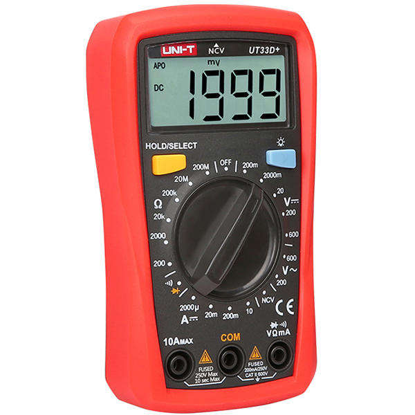 UNI-T UT33D+ Digital NVC Multimeter Voltage Current Resistance Tester Buzzer LCD Backlight