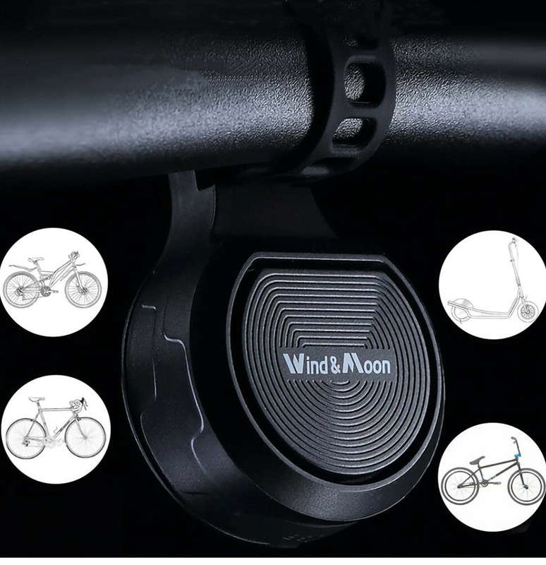 Bike Bell 130dB High Sound Bicycle Horn IPX6 Waterproof Anti-theft 250mAh USB Chargeable Electric Al