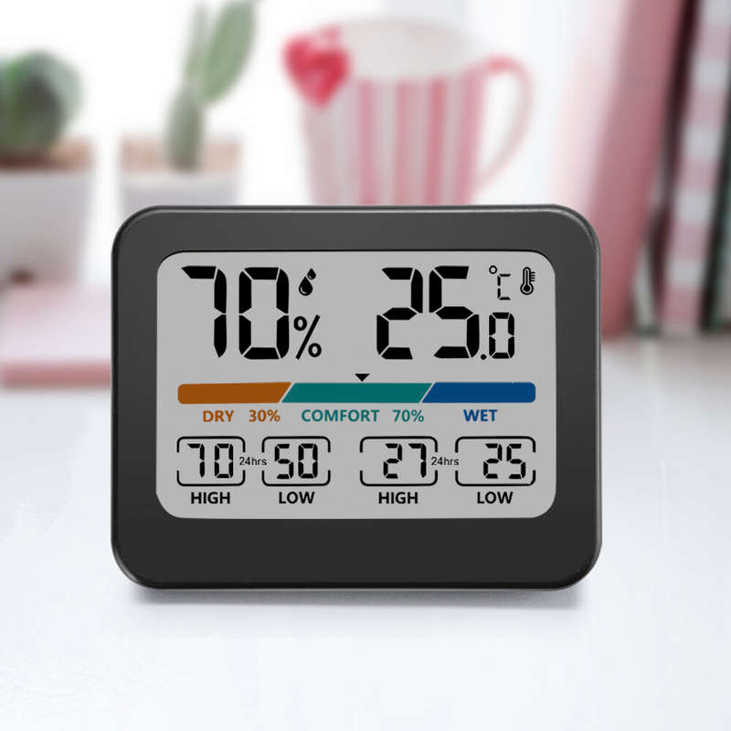 324 Multifunction Indoor Thermometer Model Accurate Temperature and Humidity Monitoring Comfort Leve