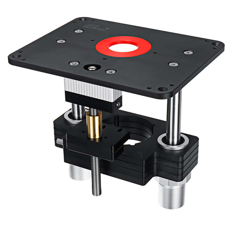 Wnew Woodworking Heavy Duty Router Lift with Aluminium Router Table Insert Plate Woodworking Tools