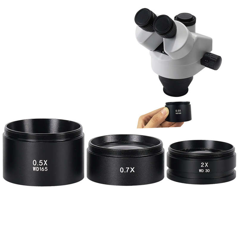 HAYEAR WD165 0.5X 0.7X 2.0X Auxiliary Objects Lens Microscope Camera Lens For Trinocular Binocular S