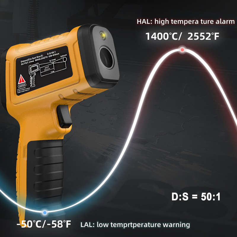 BSIDE Infrared Thermometer -50~1400C Professional 50:1 Digital IR-LCD Temperature Meter Non-contact