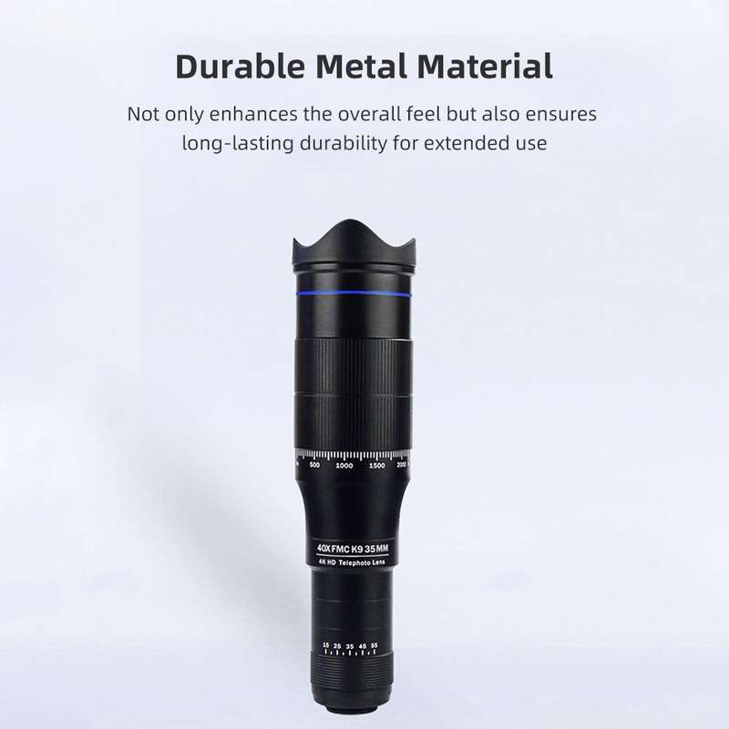 Zoom Phone Camera HD Lens 40X Long Focus Telephoto Monocular Telescope Optical Glass ED FMC BAK4 wit
