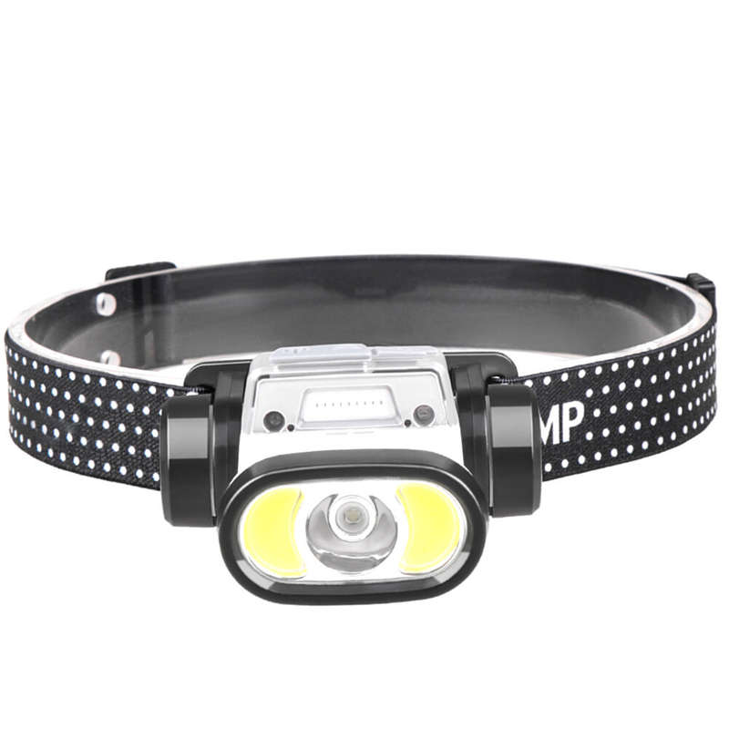 Wave Sensor 2000mAh 400LM 5 Lighting Modes LED Headlamp USB Rechargeable Head Torch COB Outdoor Cycl