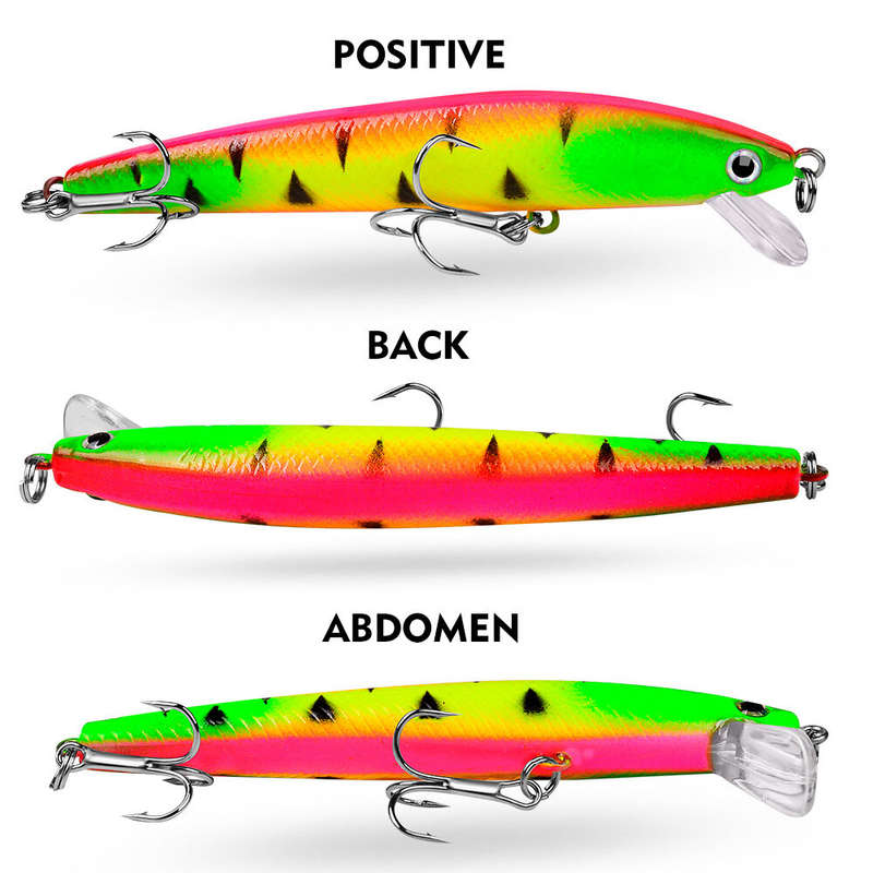 ZANLURE 10 Pcs 95mm 8.5g Fishing Lure Set Mini Fishing Hard Bait Minnow Floating Swing Crankbait Cra