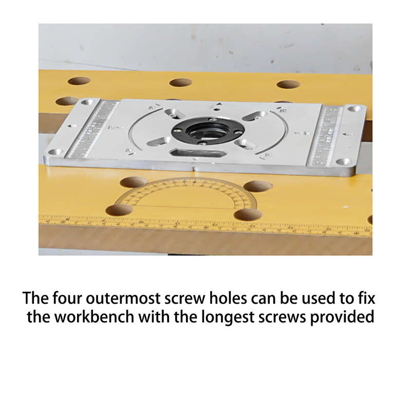Aluminum Alloy Router Tablet Insert Plate for Woodworking Benches for Trim Routers Wood Trimming Mil