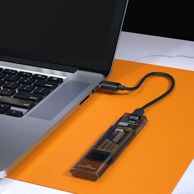 DM HD990 M.2 NVME SSD Enclosure USB3.2 Type-C Converter Adapter Enclosure Case Solid State 10Gbps Fa