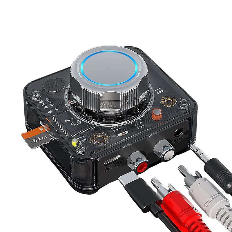 BR04 bluetooth Audio Receiver 3D Stereo Music Wireless Adapter TF Card RCA 3.5mm AUX Jack for Car Ki