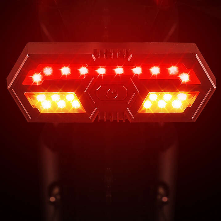 WEST BIKING Smart Bike Light Wireless Remote Control Rack Lamp LED Signal Tail Light USB Bicycle Rec