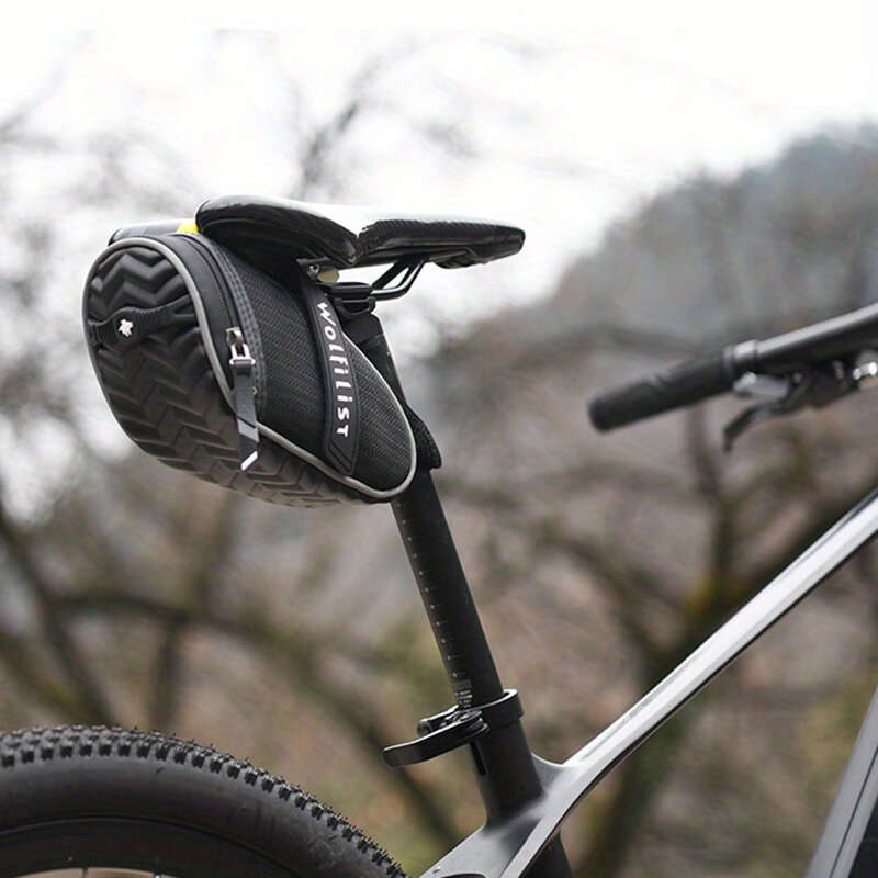 Wolfilist Bike Saddle Bag 0.5L Large Capacity Waterproof 0.2kg Lightweight Bicycle Seat Bag Package