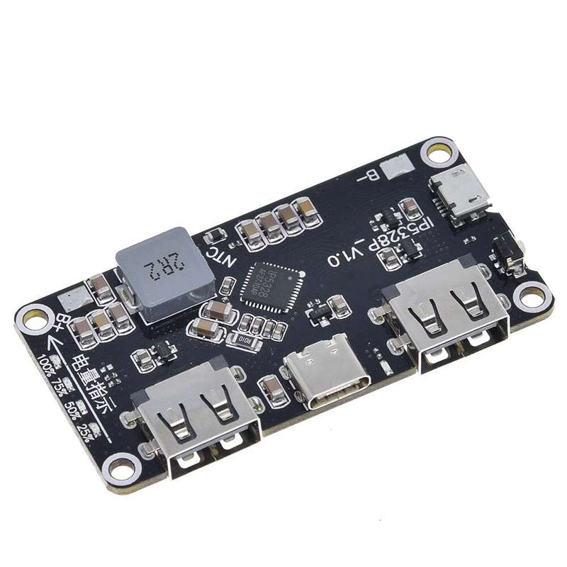 IP5328P Dual USB 18650 Battery Charger Board Mobile Power Motherboard 3.7V to 5V9V12V Step Up