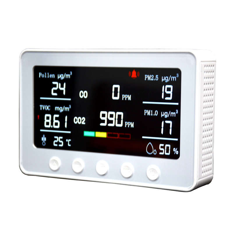 PT02 Pro 7In1 Smart Air Quality Monitor WIFI CO2 PM2.5 Pollen TVOC Laser Infrared Sensor Home Safety