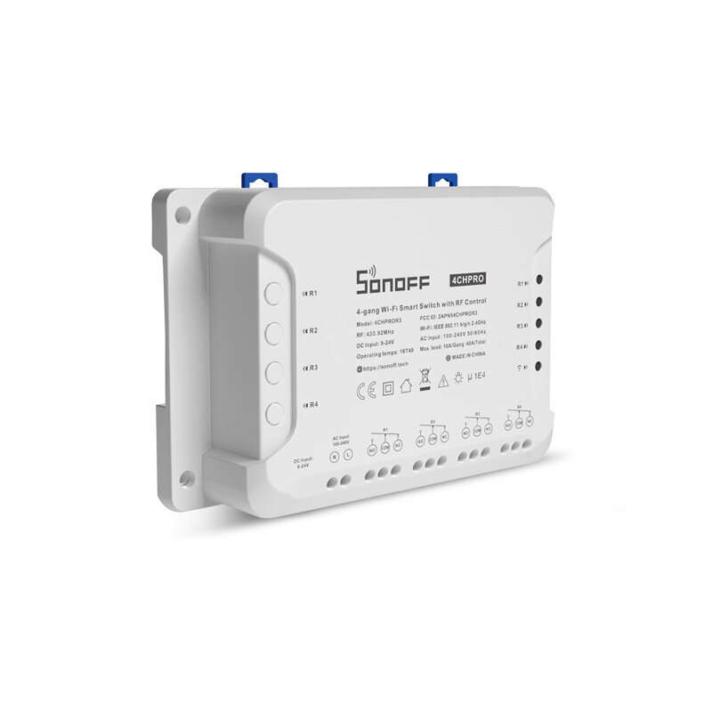 SONOFF 4CH PRO R3 AC100-240V 50/60Hz 10A 2200W 4 Gang WiFi DIY Smart Switch Inching Self-Locking Int