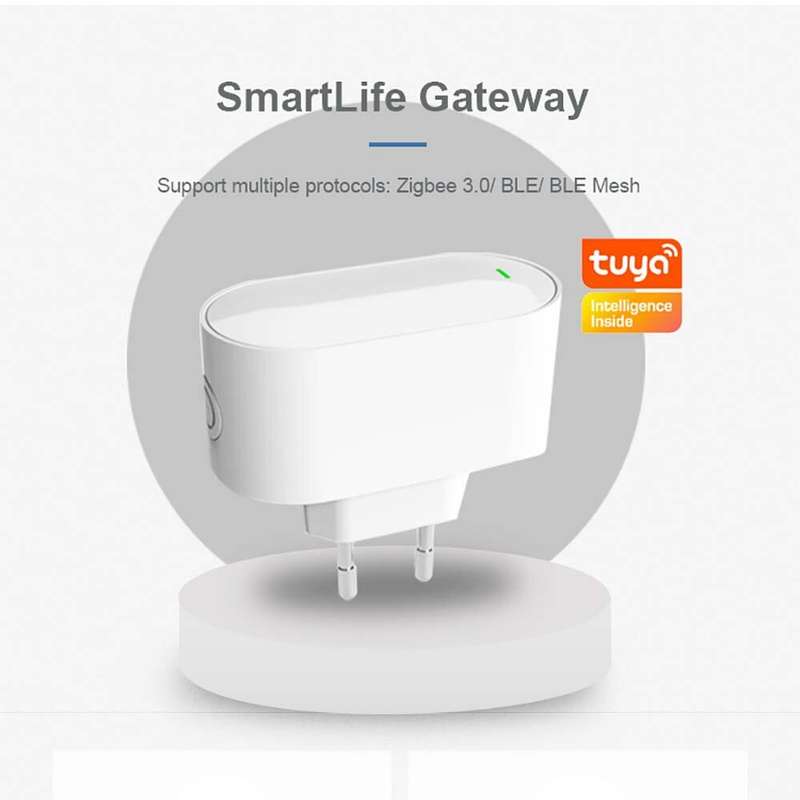 Tuya Smart SmartLife Gateway Zigbe bluetooth Mesh Wireless Socket APP Remote Voice Control with Alex