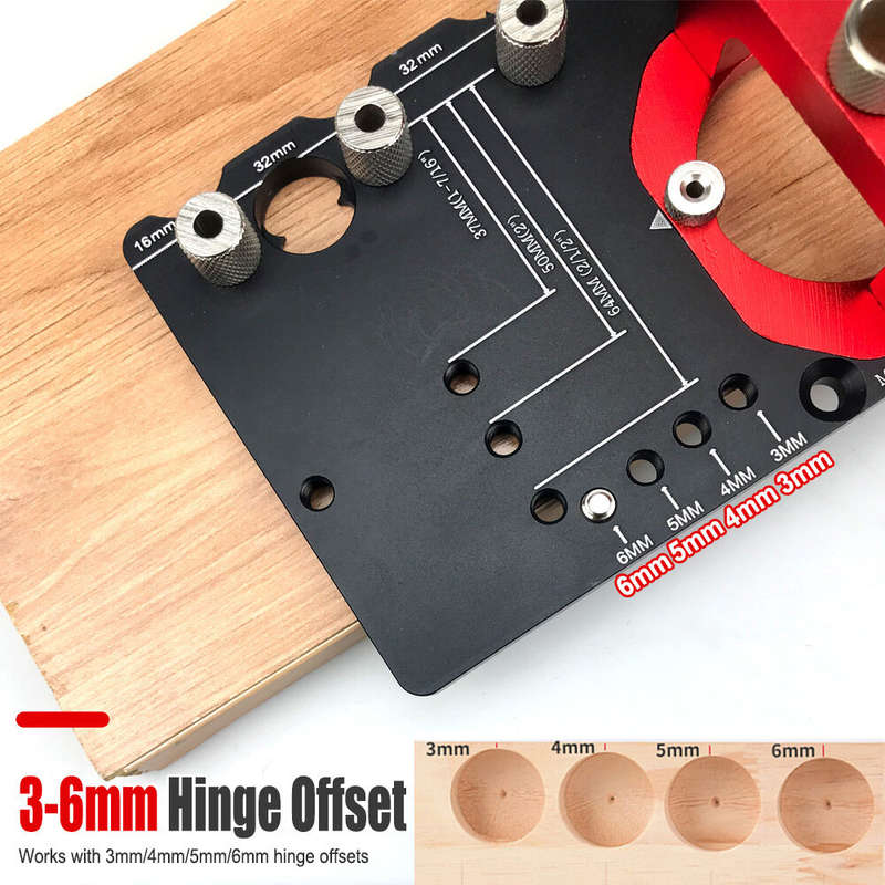 35mm Hinge Punch Locator Hinge Jig Cabinet Hardware Jig Shelf Pin Drill Guide Aluminum Alloy Hole Op