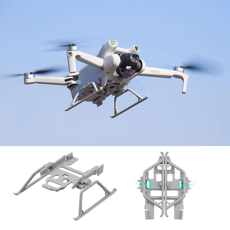 BRDRC Foldable Extended Heighten Landing Gear Skid Legs Protector Support for DJI Mini 3 / Mini 3 PR