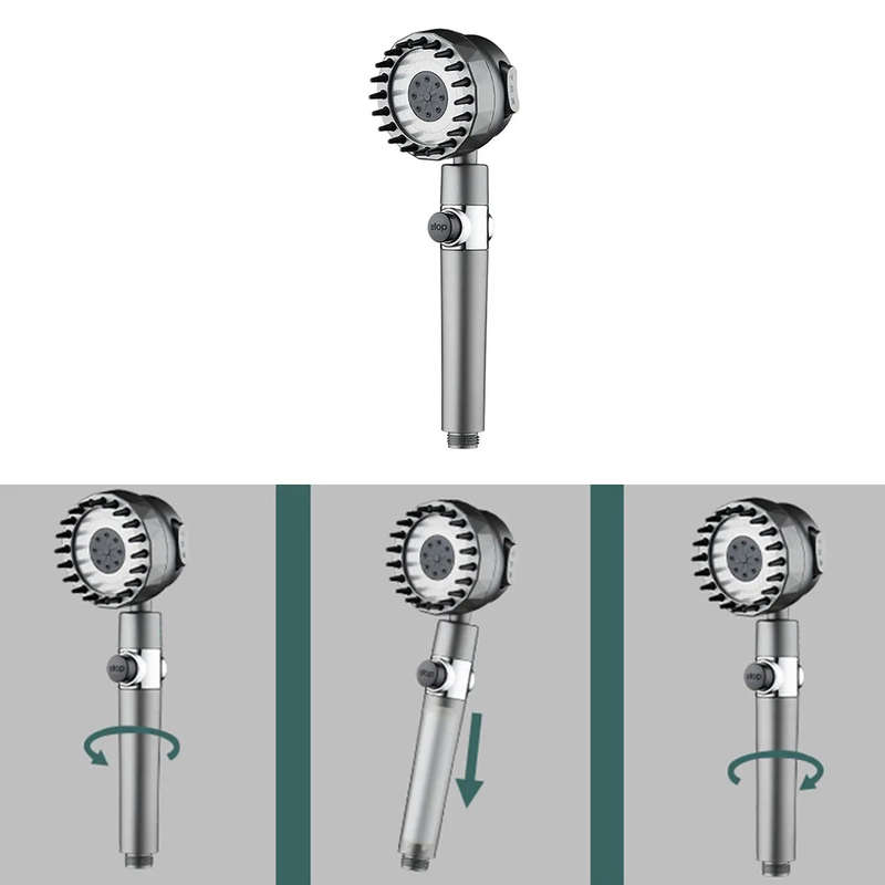 VONATES High-Pressure Shower Head One-Key Stop Adjustable Spray 3-Mode With Massage Brush Filter Rai