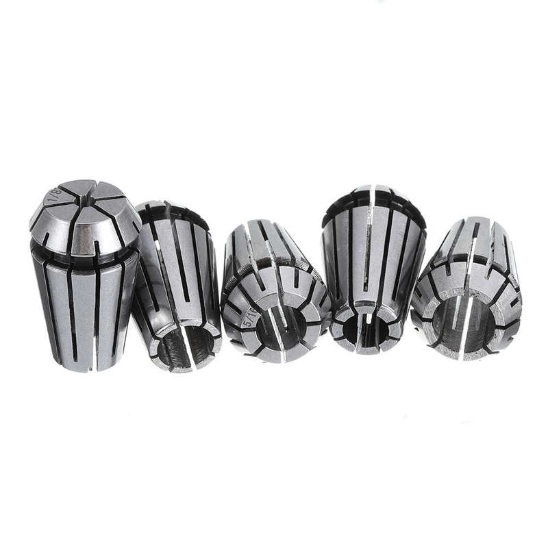 Machifit 5Pcs ER16 Collet Set 1/8-3/8 Inch Spring Chuck Collet for CNC Milling Lathe Tool
