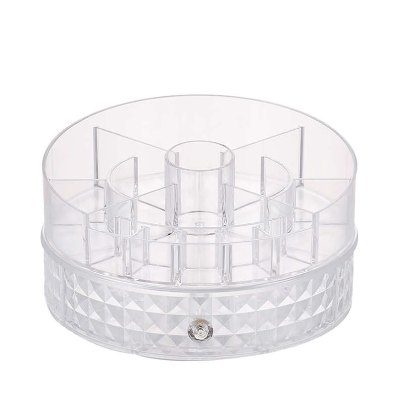 360 Degrees Rotating Cosmetic Storage Box Desktop Home Skin Care Organizer Storage Rack Dressing Tab