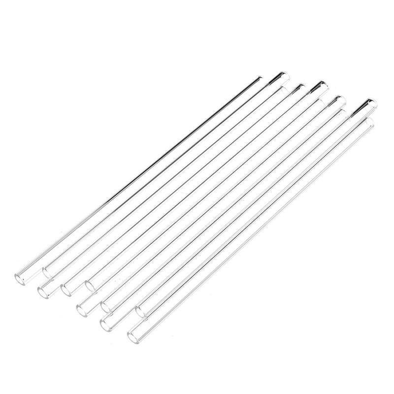 10Pcs 200x7x1mm Length 200mm OD 7mm 1mm Thick Wall Borosilicate Glass Blowing Tube Lab Factory Schoo