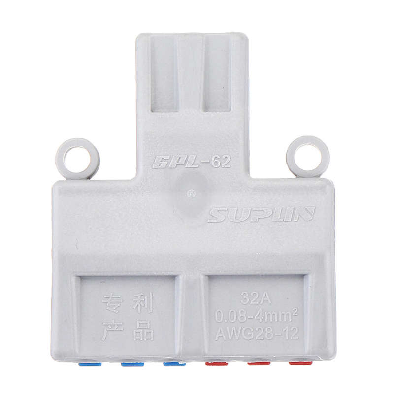 10pcs SPL-62 Two Groups of Parallel One-in and Three-out Splitter Terminal Wire Connector