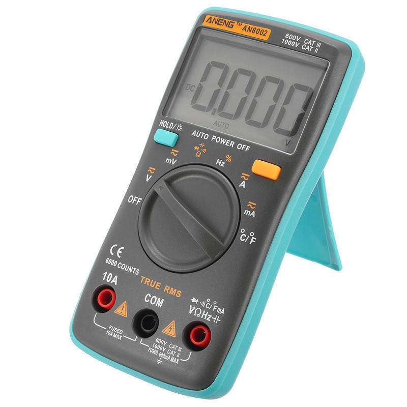 Temperature Tester Digital Multimeter Amperometer Universal Meter 6000 Counts Backlight AC DC Curren