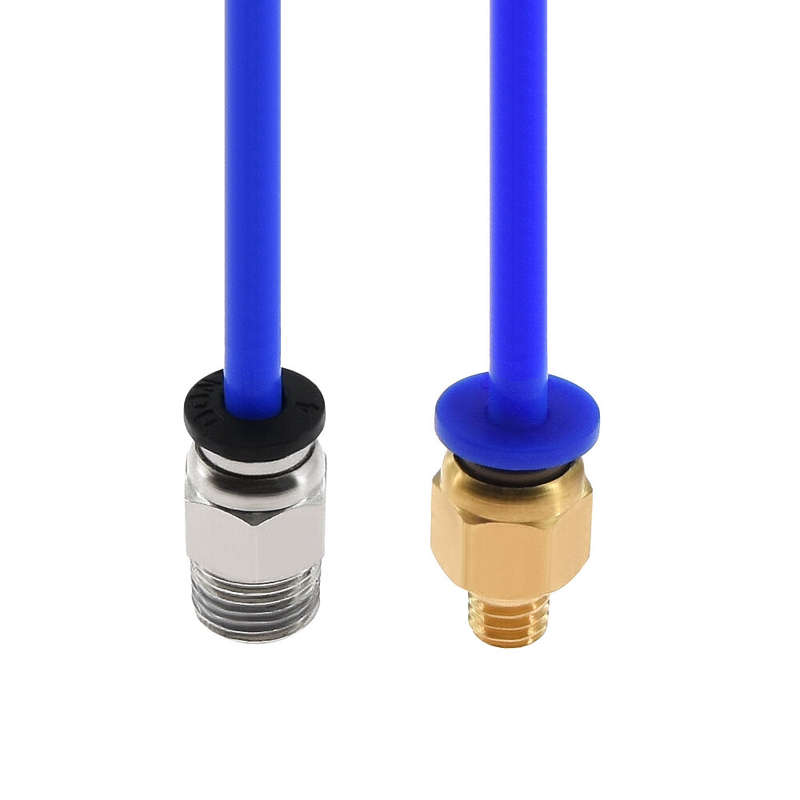 TWO TREES 3PCS 1Meters Blue PTFE Tube + 3 PC4-M6 Pneumatic Connector + 3 PC4-M10 Connectors for 3D P