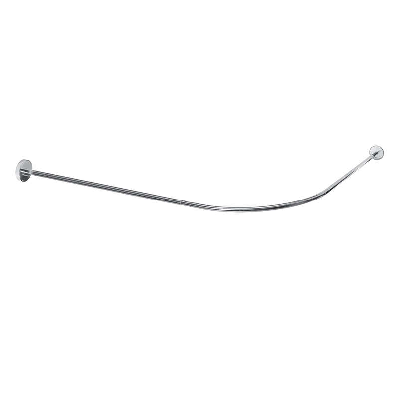 Stainless Steel Adjustable Curved Shower Curtain Rod Bathroom Bars Rail Rod