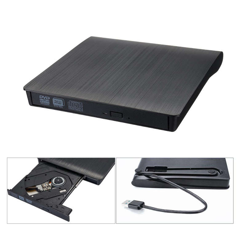 External USB 2.0 DVD RW CD Writer Slim Optical Drive Burner Reader Player For PC Laptop Business Off