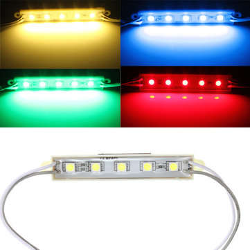 5 Colors 5 SMD 5050 LED Module Light Waterproof Strip Light Lamp 12V (COLOR.: GREEN)