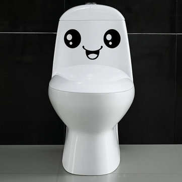 Cute Smiling Face Stickers Bathroom Waterproof Toilet Stickers Closestool Stickers